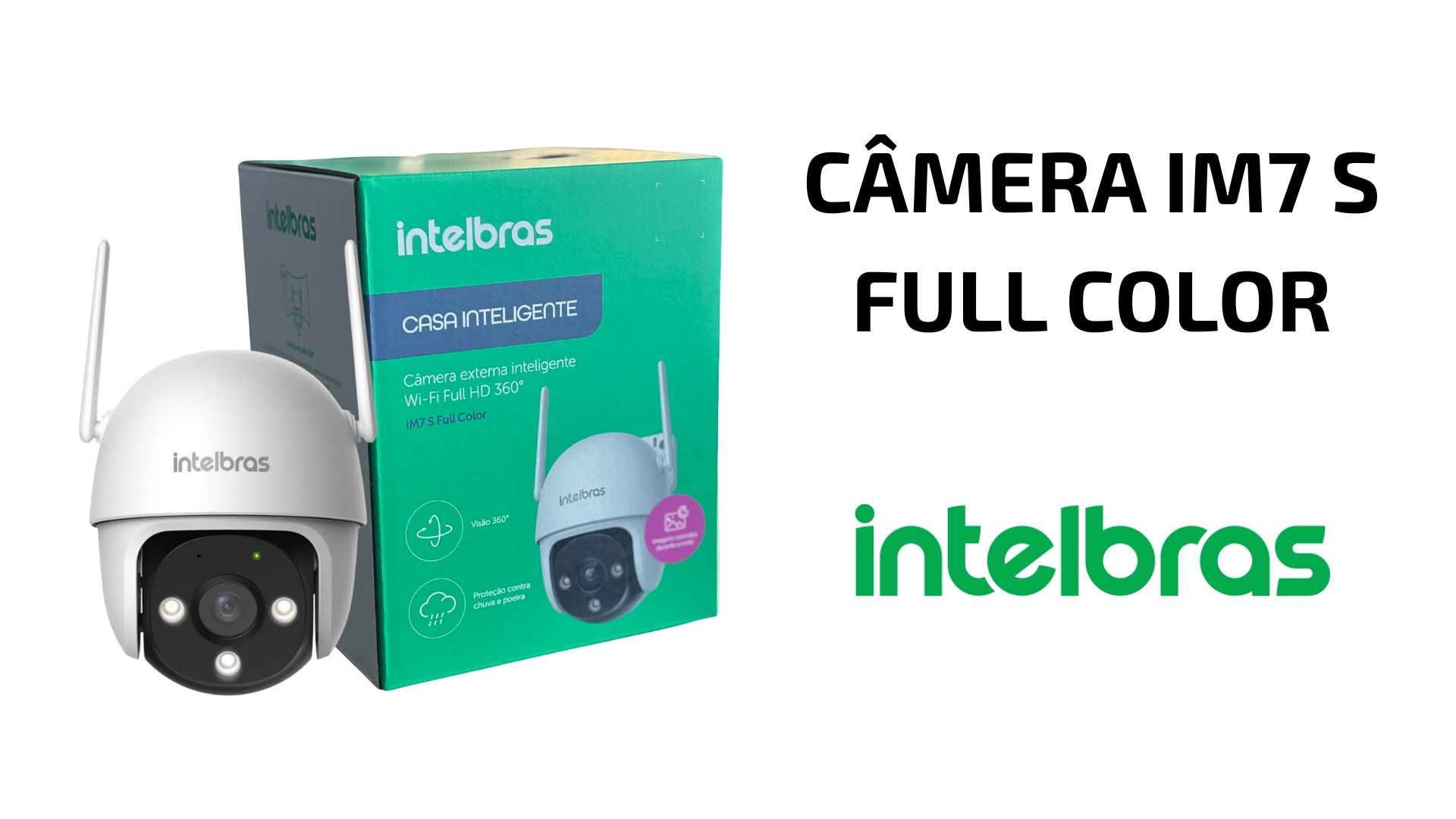 Kit Câmera de Segurança Wi-Fi 360° IM7 S Externa IP66 Intelbras +